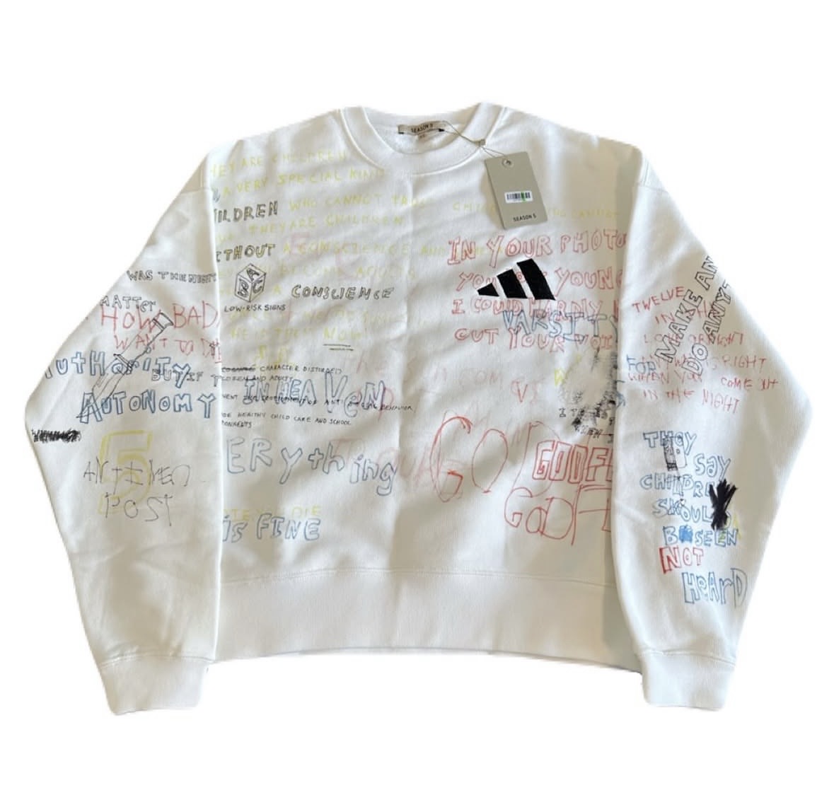 Season 5 unreleased Henri Levy design white sweatshirt