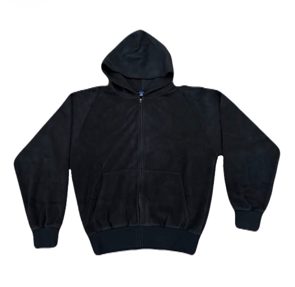 Polar fleece black zip-up hoodie