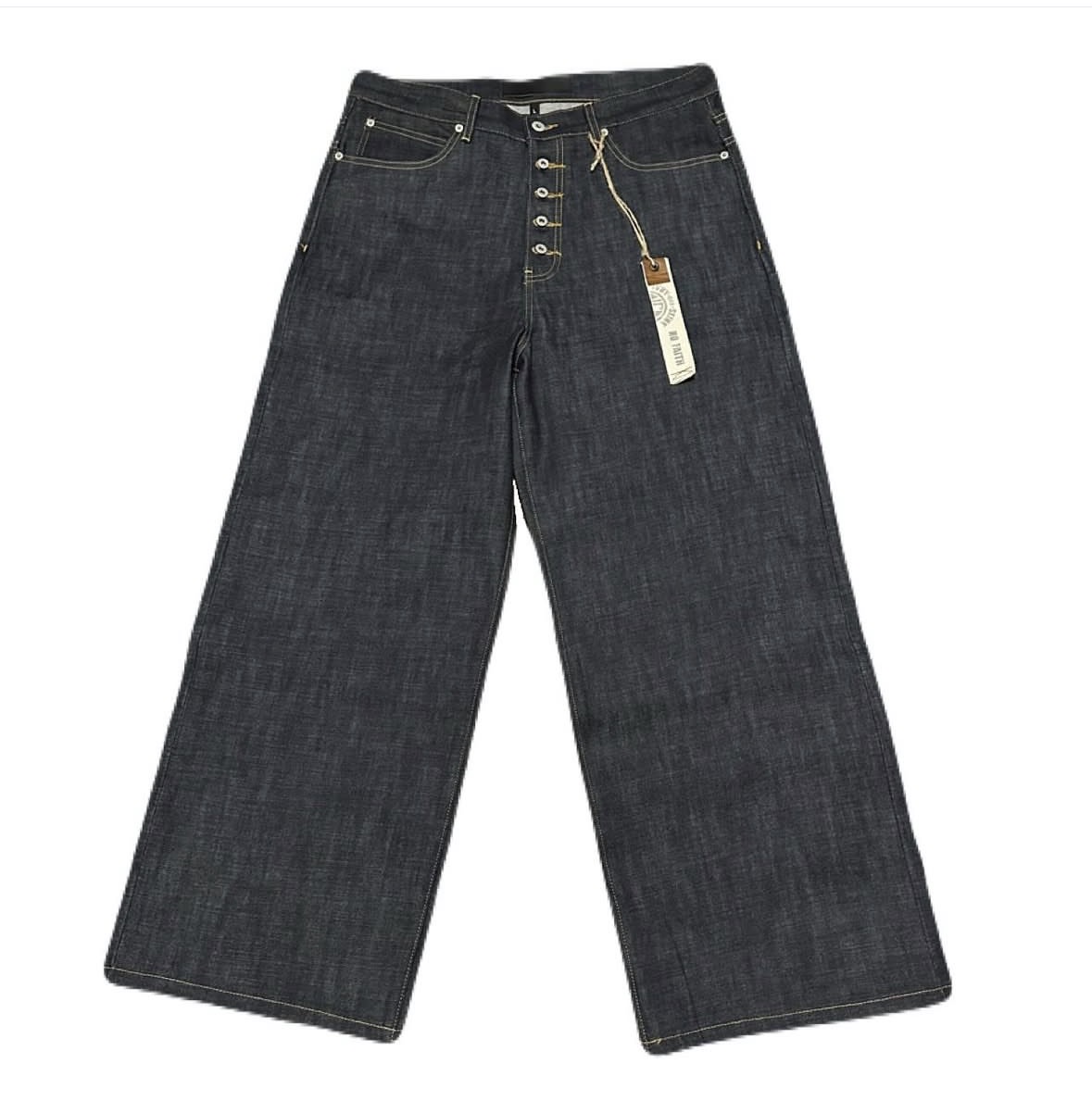 raw denim japanese loose fit blue