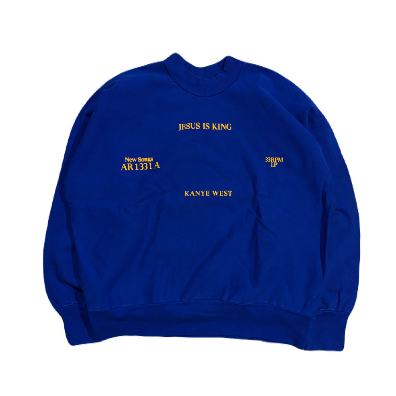 Jesus Is King blue crewneck